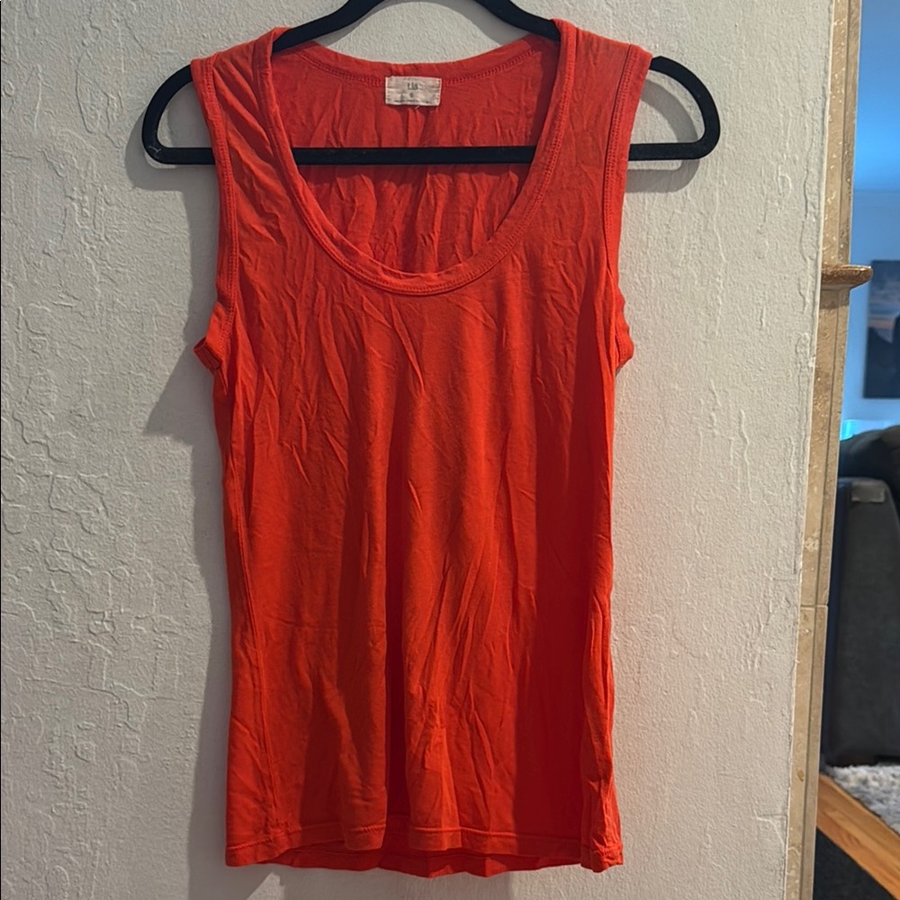 Women's Red/Orange Sleeveless Top